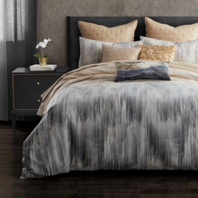 Donna Karan - Home Ember Charcoal Duvet Cover, Full/Queen