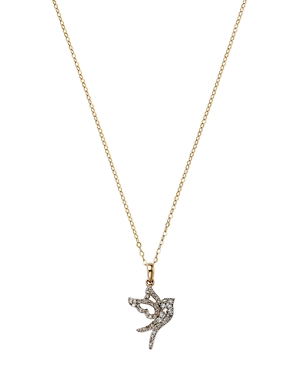 Bloomingdale's Diamond Hummingbird Pendant Necklace 14K Yellow Gold, 0.20 ct. t.w. - 100% Exclusive