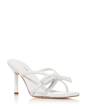 Loeffler Randall Margi 60mm Knotted Sandals In Optic White