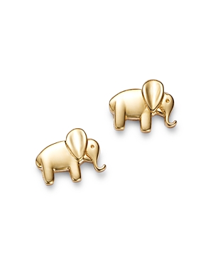 Moon & Meadow 14K Yellow Gold Elephant Stud Earrings
