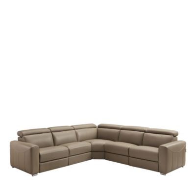 Chateau d'Ax - Gemma Reclining Leather Sectional Sofa