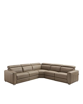 Chateau d'Ax - Gemma Reclining Leather Sectional Sofa