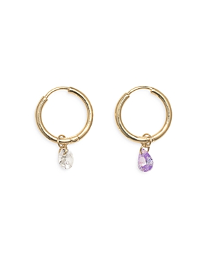 Completedworks Gold Plated Mismatched Hoop Earrings In Gold/multi
