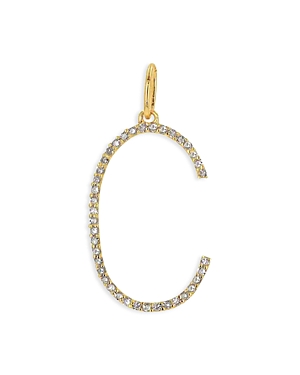 Rachel Reid 14k Yellow Gold Diamond Oversized Letter Charm Pendant