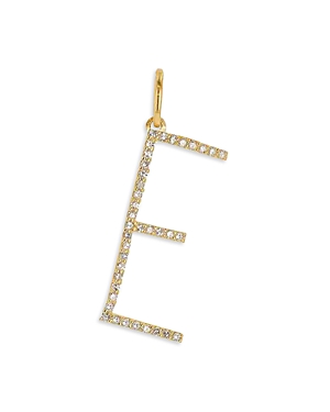Rachel Reid 14k Yellow Gold Diamond Oversized Letter Charm Pendant In E