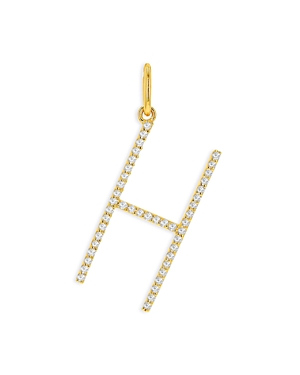 Rachel Reid 14k Yellow Gold Diamond Oversized Letter Charm Pendant In H