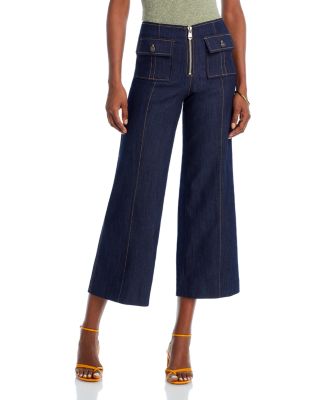 Cropped Azure Jeans in Indigo