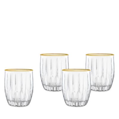 Godinger Pleat Gold Small Tumblers, Set of 4