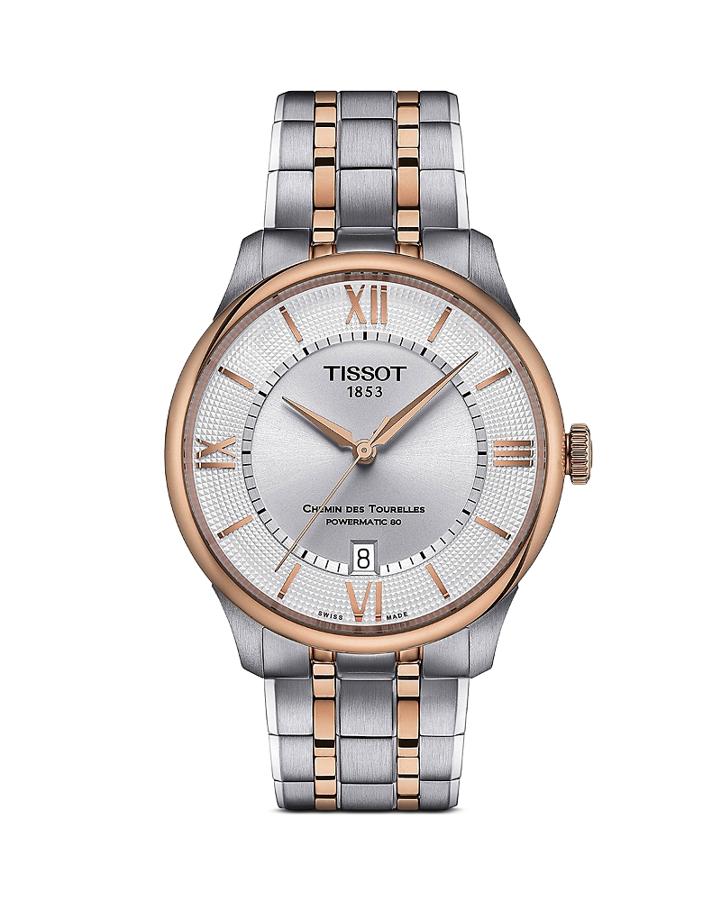 Tissot Chemin Des Tourelles Powermatic 80 Bracelet Watch, 39mm In Silver/gold