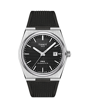 Shop Tissot Prx Powermatic 80 Watch, 40mm In Black