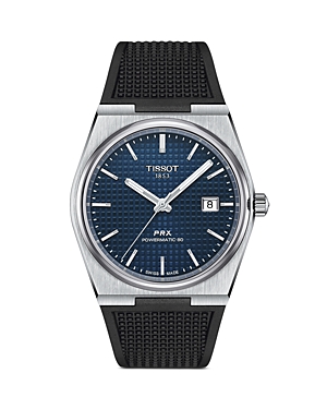 Shop Tissot Prx Powermatic 80 Watch, 40mm In Blue/black