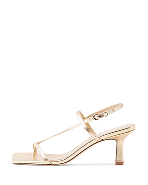 Aeyde Elise Leather Thong Sandals In Gold