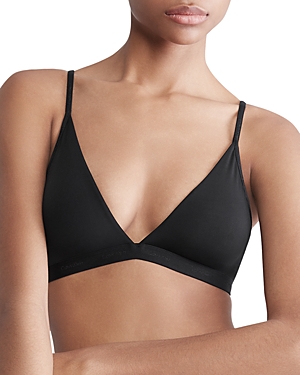 Calvin Klein Form To Body Lightly Lined Triangle Bralette In Black