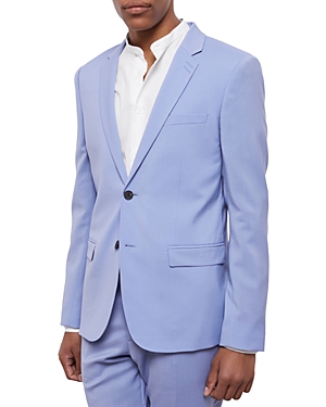 The Kooples Mens Blu03 Single-breasted Slim-fit Wool Jacket In Blue