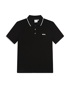 Shop Bosswear Boys' Short Sleeve Polo - Big Kid In Black