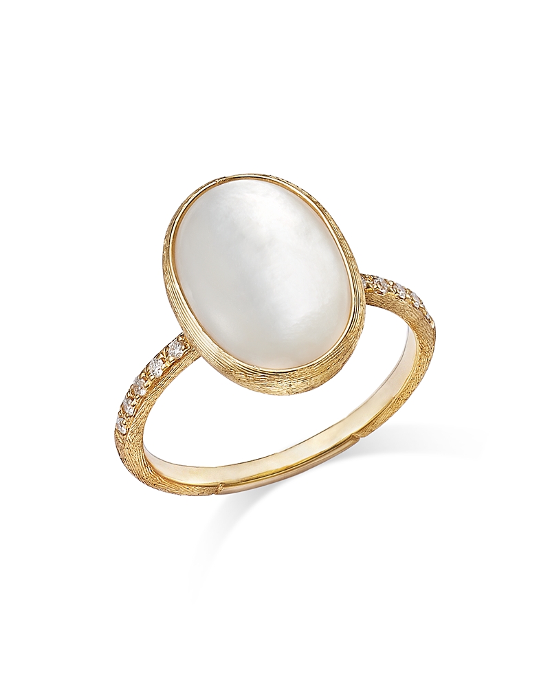 Marco Bicego 18K Yellow Gold Siviglia Mother of Pearl & Diamond Ring