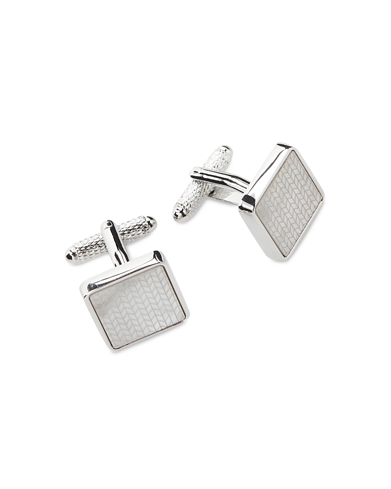 The Men's Store At Bloomingdale's Square Mother Of Peal Cufflinks - Exclusive In Silver