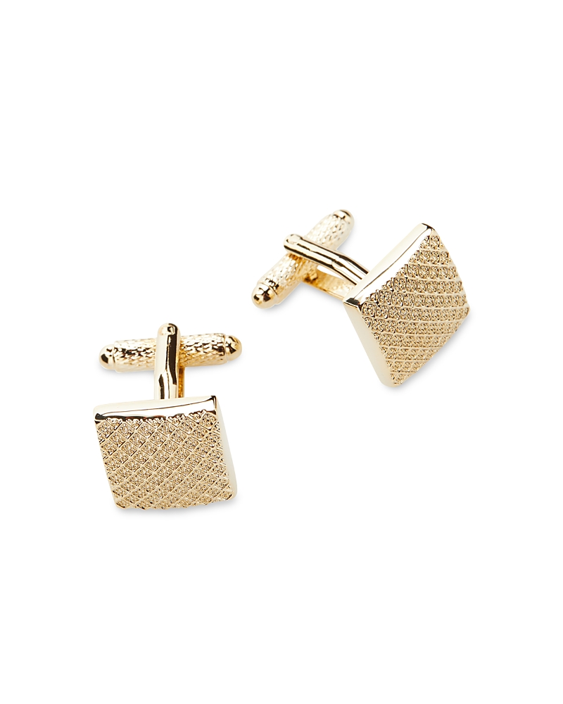 The Men's Store At Bloomingdale's Textured Pattern Square Cufflinks - Exclusive In Gold