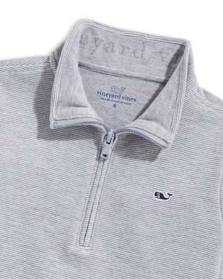 Boys' Saltwater Stripe Quarter Zip Mock Neck Sweatshirt - Little Kid, Big Kid 