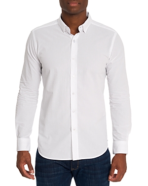 Shop Robert Graham Andrews Cotton Seersucker Long Sleeve Shirt In White