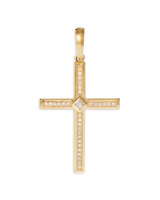 David Yurman 18K Yellow Gold Modern Renaissance Cross Pendant with