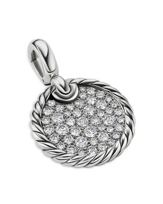 Sterling Silver DY Elements&reg; Pav&eacute; Diamond Pendant