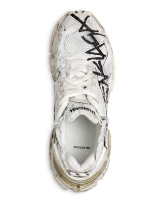 Balenciaga Men's Runner Graffiti Low Top Sneakers