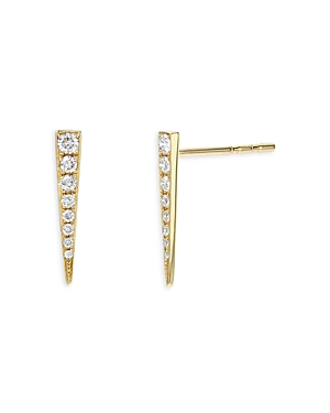 ZOE LEV 14K YELLOW GOLD DIAMOND DAGGER STUD EARRINGS