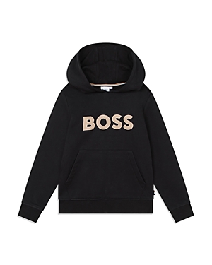 Bosswear Logo-appliqué Cotton-blend Hoodie In Black