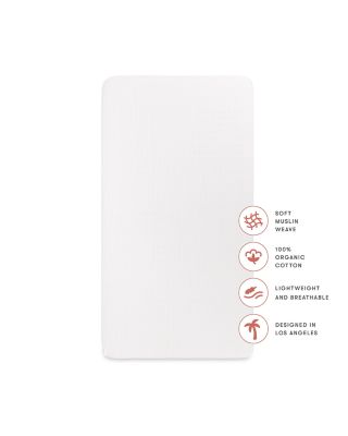 Mini Crib Sheet in GOTS Certified Organic Muslin Cotton