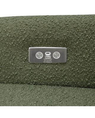 Kiwi Boucl&eacute; Electronic Recliner & Swivel Glider with USB Port