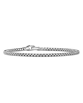 David Yurman - Men's Sterling Silver Chain Box Chain Flex Bracelet 
