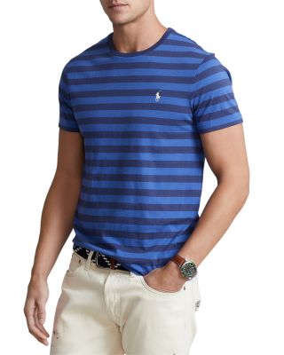 ★★POLO RALPH LAUREN★★ Custom Slim Fit Striped Jersey T-S Custom Slim Fit Striped Jersey T-Shirt for Men | Ralph