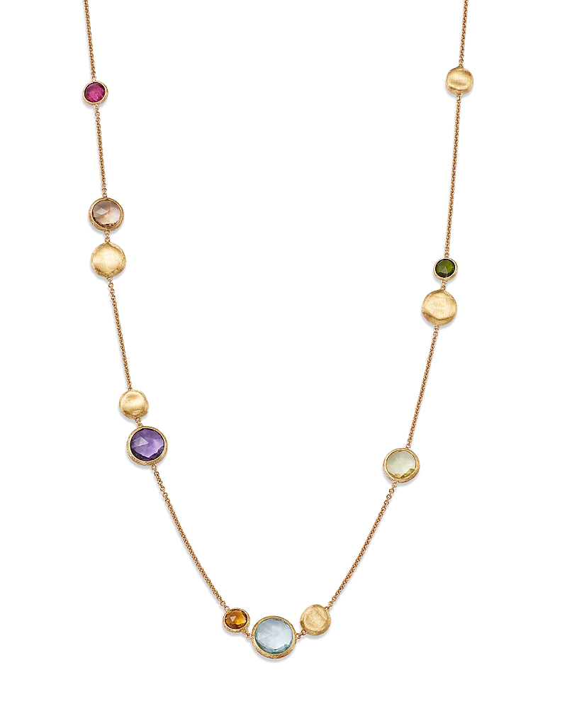 Marco Bicego 18K Gold Jaipur Color Mixed Gemstone Station Necklace, 16