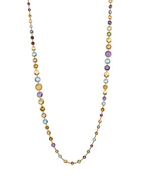 Marco Bicego - 18K Gold Jaipur Color Mixed Gemstone Graduated Strand Necklace, 36"
