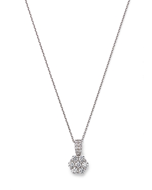 Bloomingdale's Diamond Cluster Pendant Necklace in 14K White Gold, 1.0 ct. t.w. - 100% Exclusive