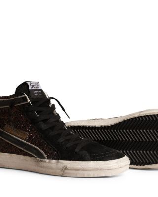 Women's Slide Glitter High Top Sneakers