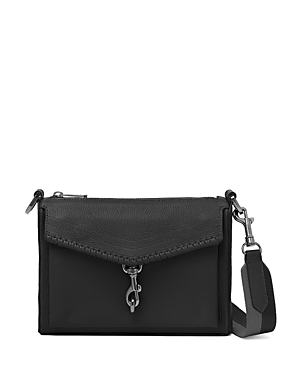 Botkier Trigger Small Leather Zip Top Crossbody In Black