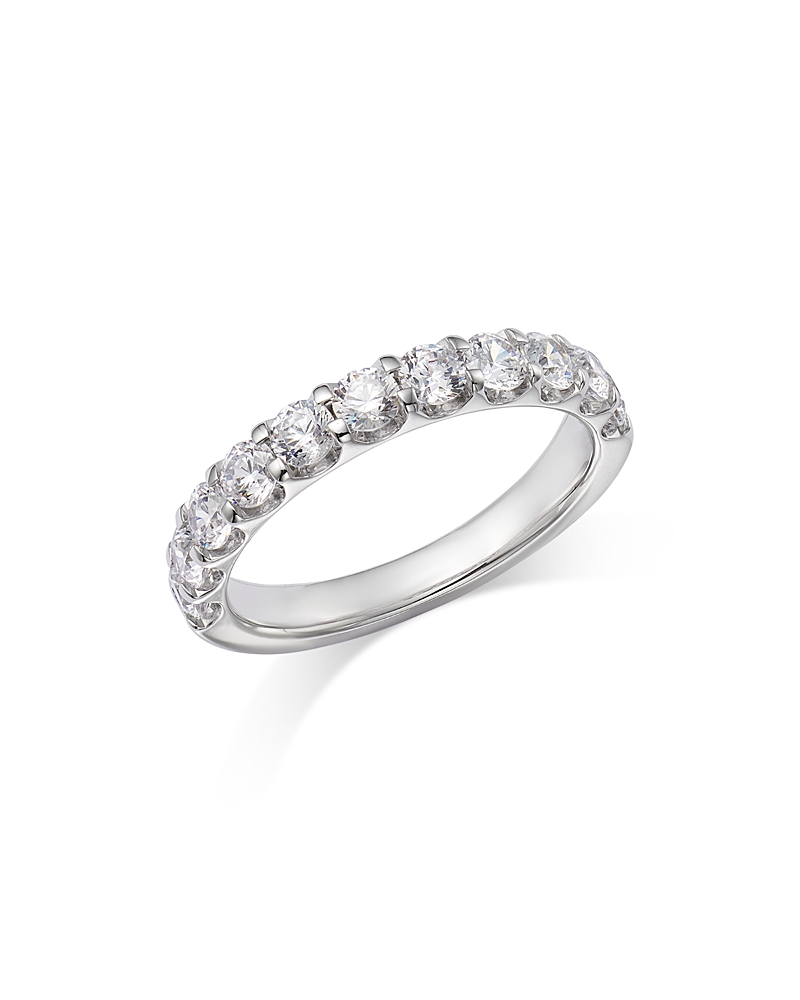 Bloomingdale's Round Cut Certified Diamond Band In 14k White Gold, 1.25 Ct. T.w. - Exclusive In White