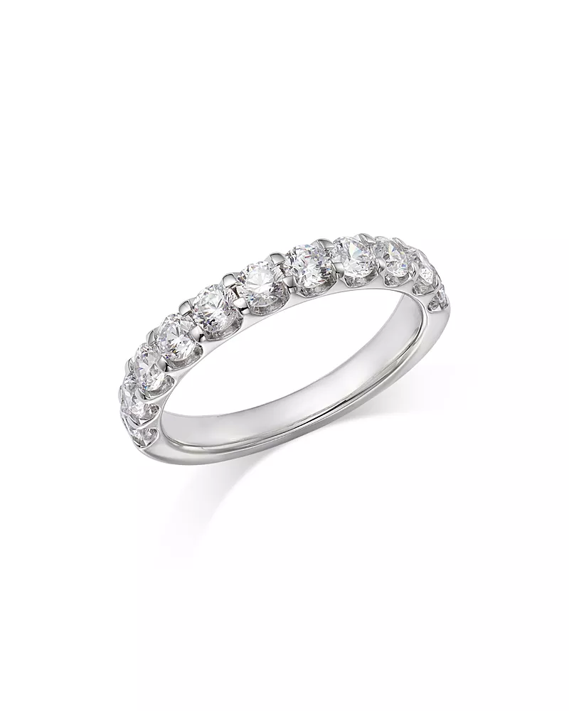 Bloomingdale's Fine Collection Round Cut Certified Diamond Band in 14K White Gold, 1.25 ct. t.w.