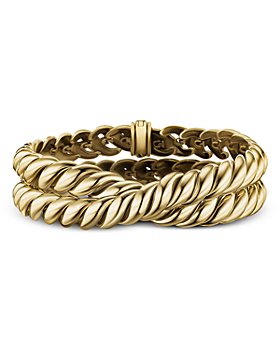 David Yurman - 18K Gold Sculpted Cable Wrap Bracelet 