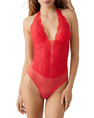 B.tempt'd By Wacoal Ciao Bella Lace Bodysuit In Hibiscus