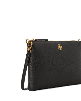Small Kira Pebbled Leather Top-Zip Crossbody