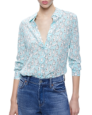 ALICE AND OLIVIA ALICE AND OLIVIA WILLA SILK BLOUSE