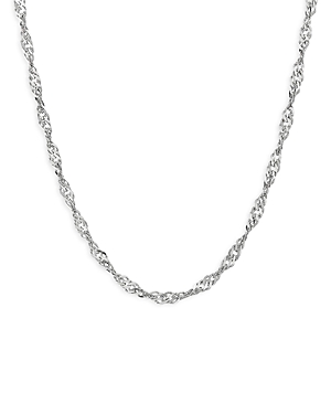 Bloomingdale's 14k White Gold Solid Singapore Chain Necklace, 16