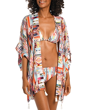 La Blanca Desert Dreams Swim Cover Up Kimono In Multi