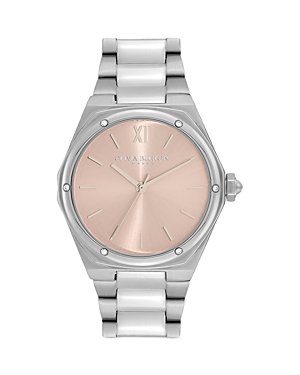 Shop Olivia Burton Hexa Watch, 33mm In Pink/silver