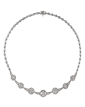 Bloomingdale's Diamond Multi-cut Statement Necklace In 14k White Gold, 3.5 Ct. T.w. - 100% Exclusive