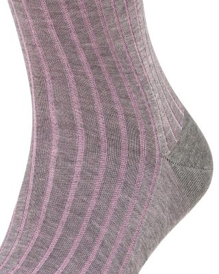 Shadow Mercerized Cotton & Nylon Dress Socks