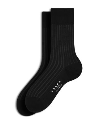 Shadow Mercerized Cotton & Nylon Dress Socks